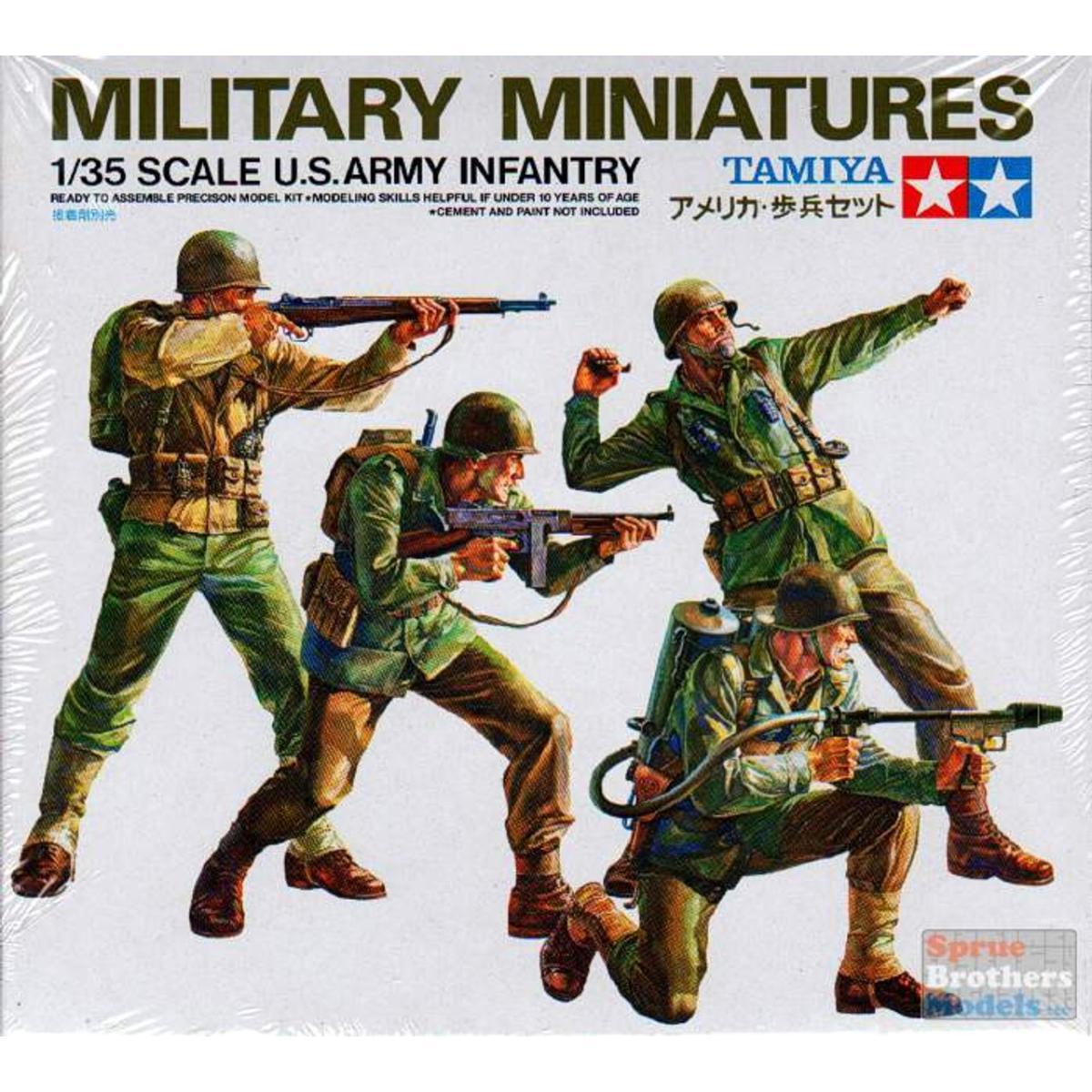 Tamiya US Army Infantry TAM35013 figure set assembled  