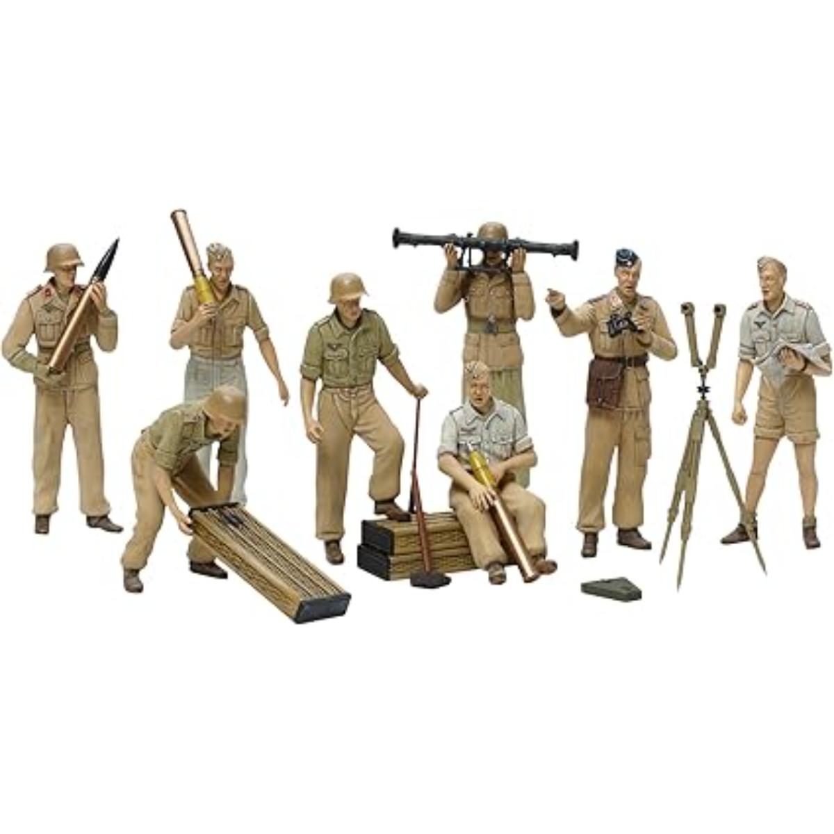 Tamiya 1:35 German Africa Corps Luftwaffe Artillery Crew set boxed figures and accessories
