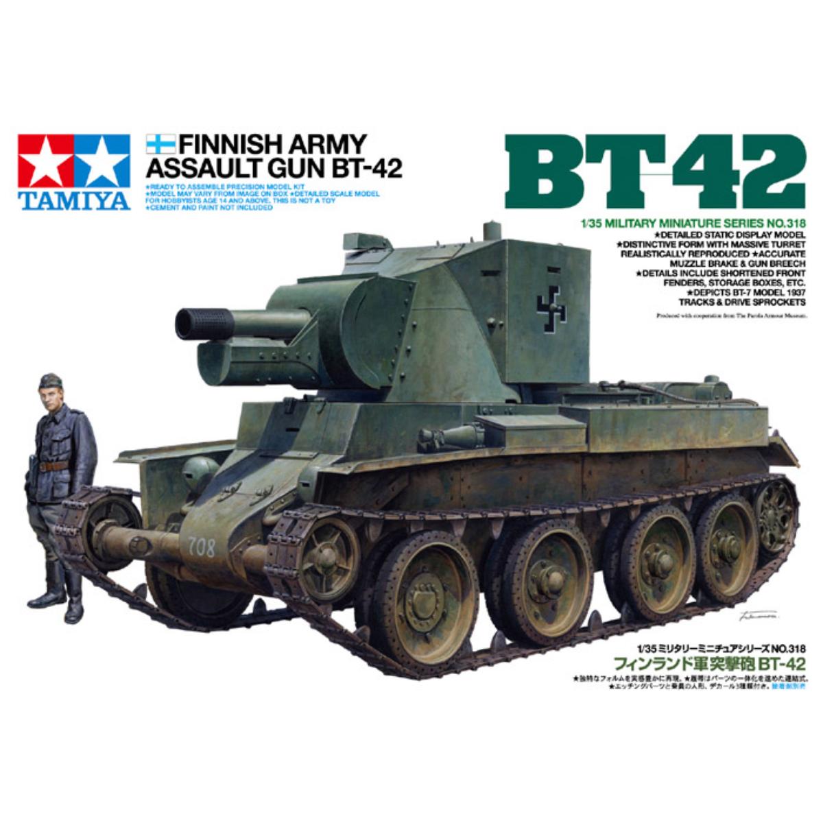 Tamiya Finnish Army Assault Gun BT-42 kit box art