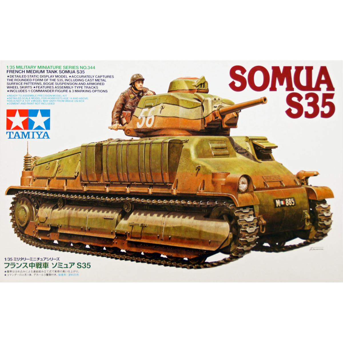 Tamiya Somua S35 model kit box art