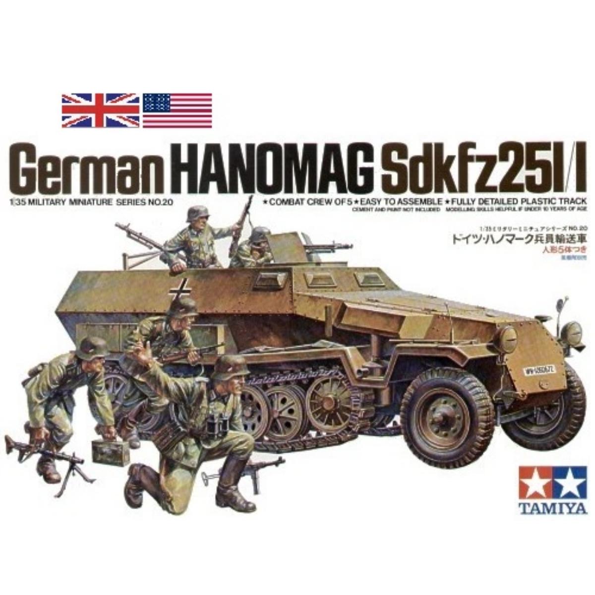 Tamiya Sd.Kfz. 251/1 German WWII half-track model kit 1:35 scale