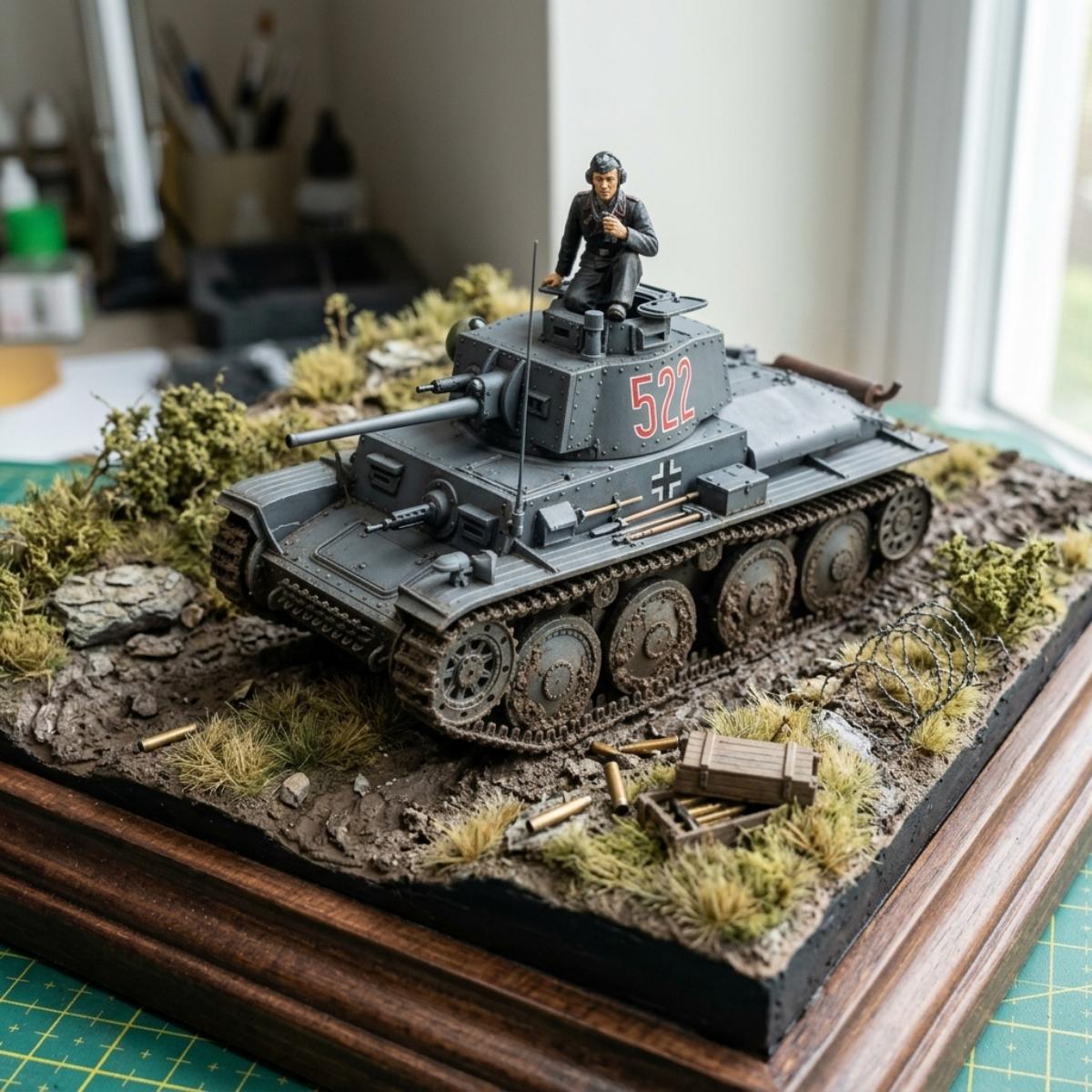 Tamiya 35369 Panzerkampfwagen 38(t) Ausf E/F  diorama