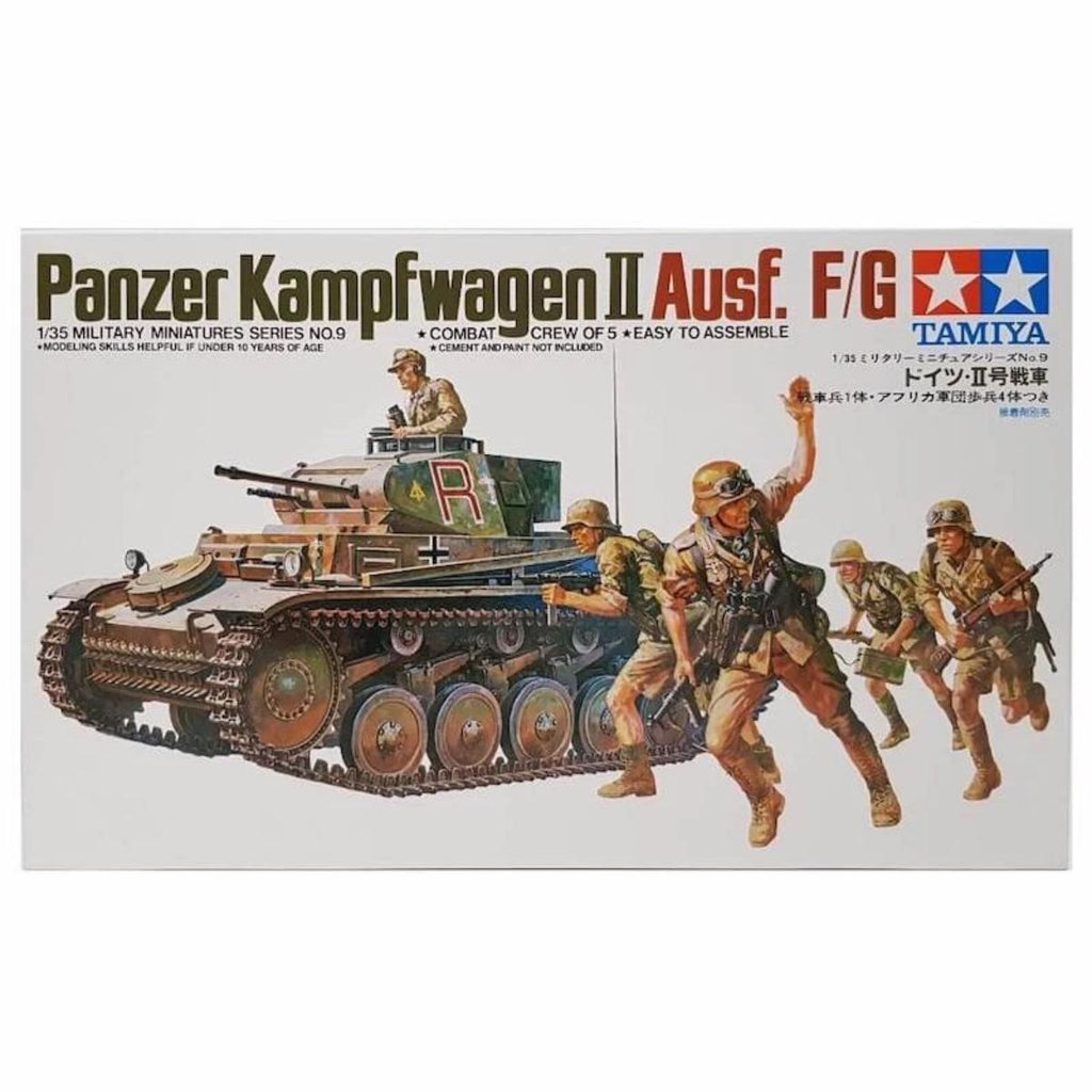 Tamiya Panzer II 1/35 model kit assembled front view