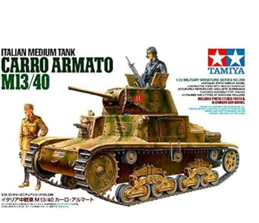 Tamiya Carro Armato M13/40 Italian Tank model kit box art
