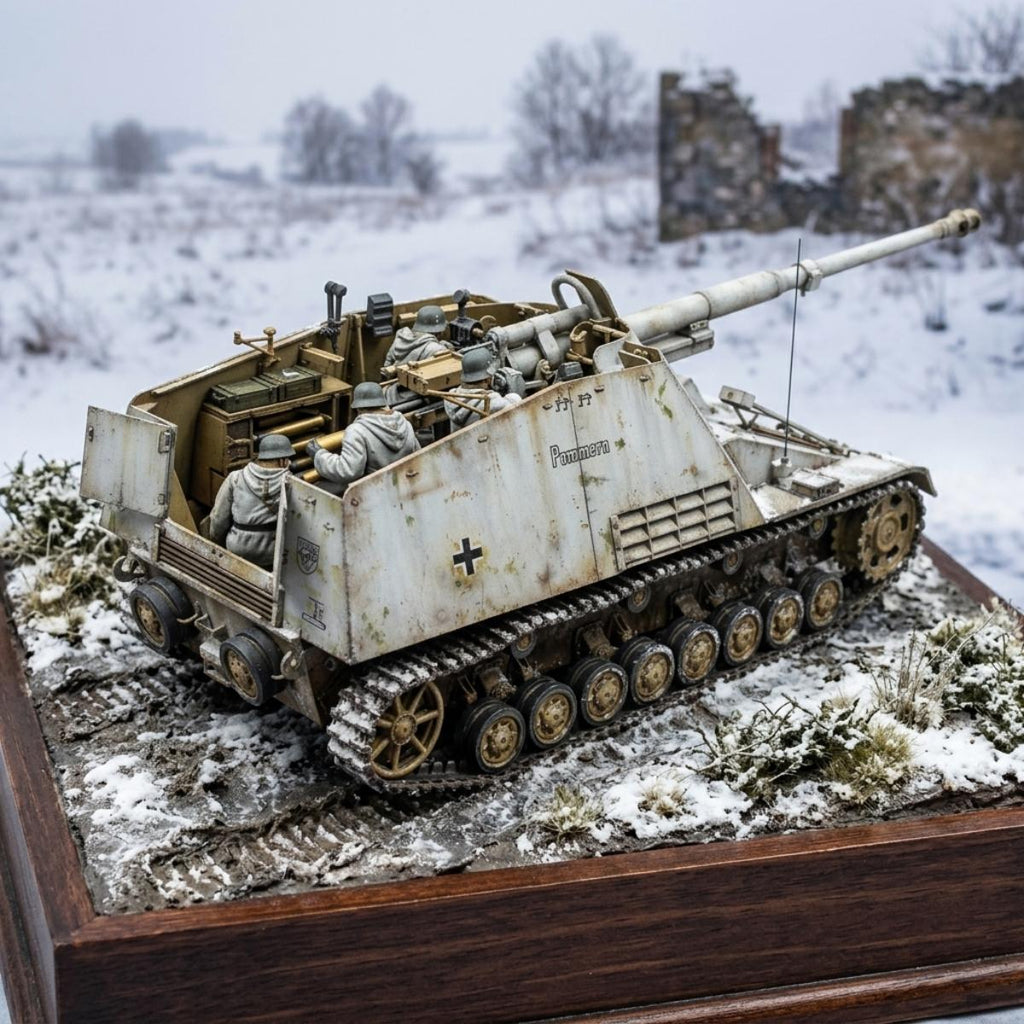 Tamiya Panzerjäger Nashorn 1/35 model diorama