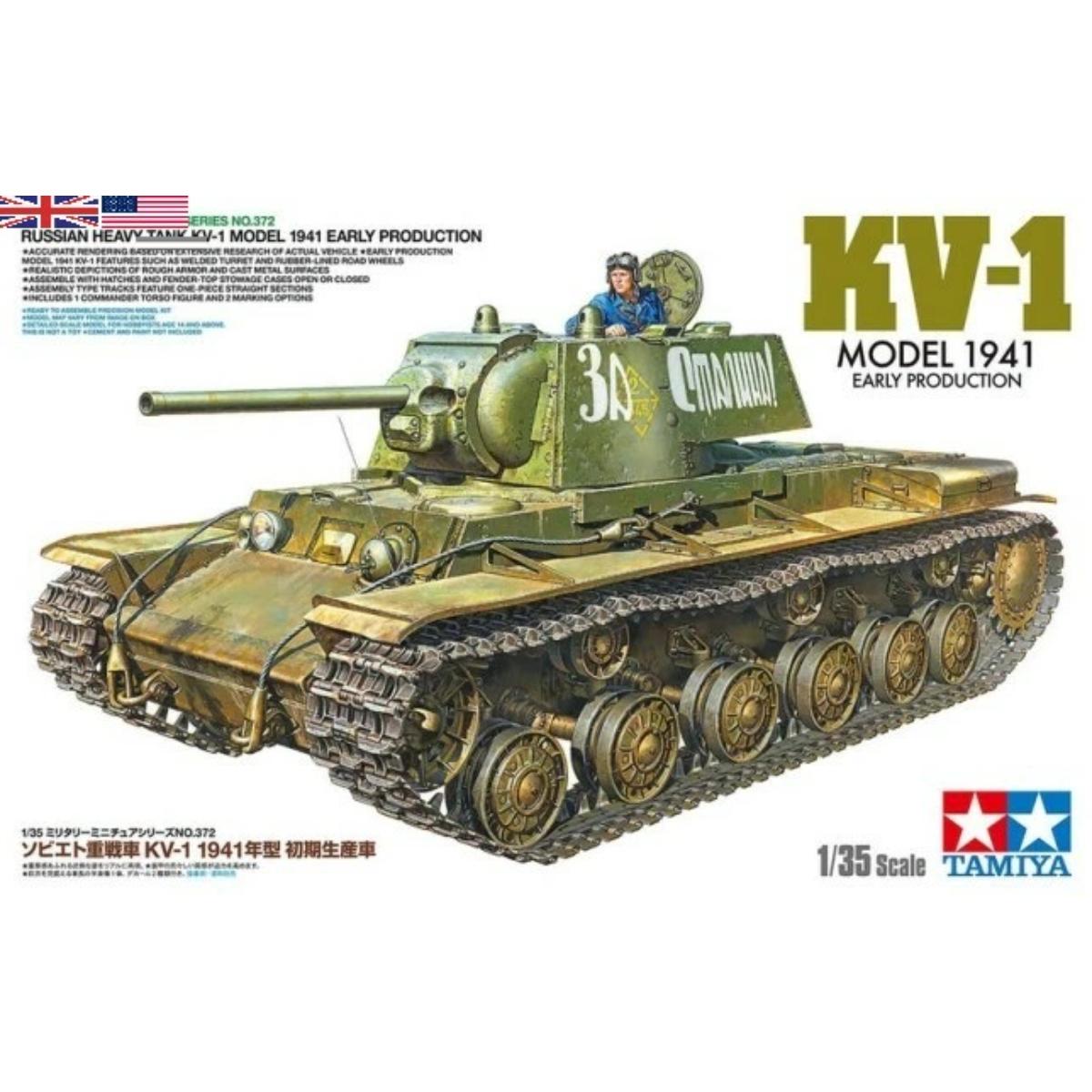 Tamiya 35372 1/35 scale KV-1 Model 1941 Early Production Soviet heavy tank plastic model kit