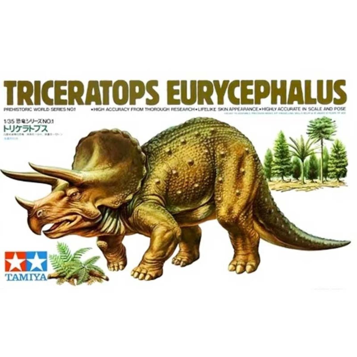 Tamiya 1:35 Triceratops Eurycephalus Diorama Set Plastic Model Kit (60201)