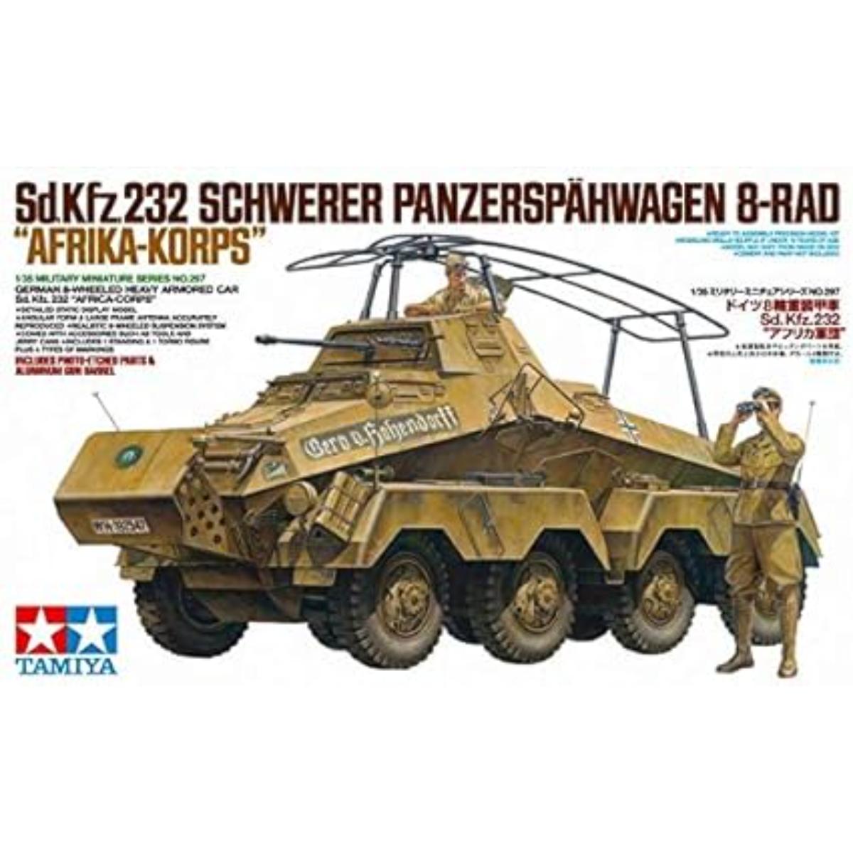 Tamiya 1:35 Sd.Kfz. 232 Africa Corps German special vehicle model kit box art