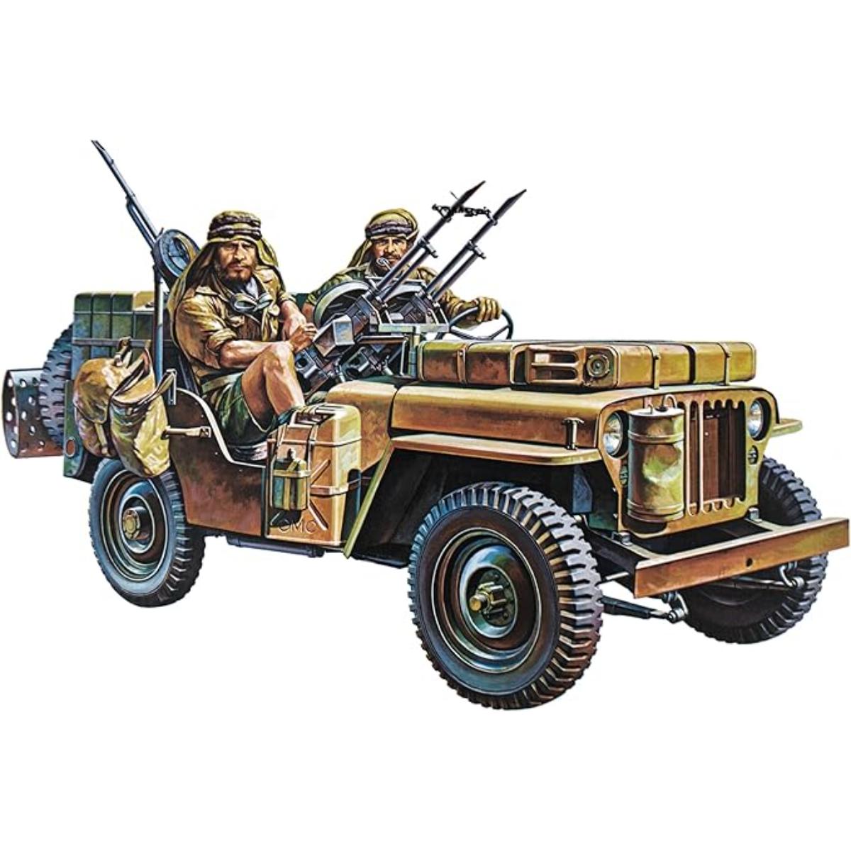 British SAS Jeep 1/35 WWII model kit by Tamiya