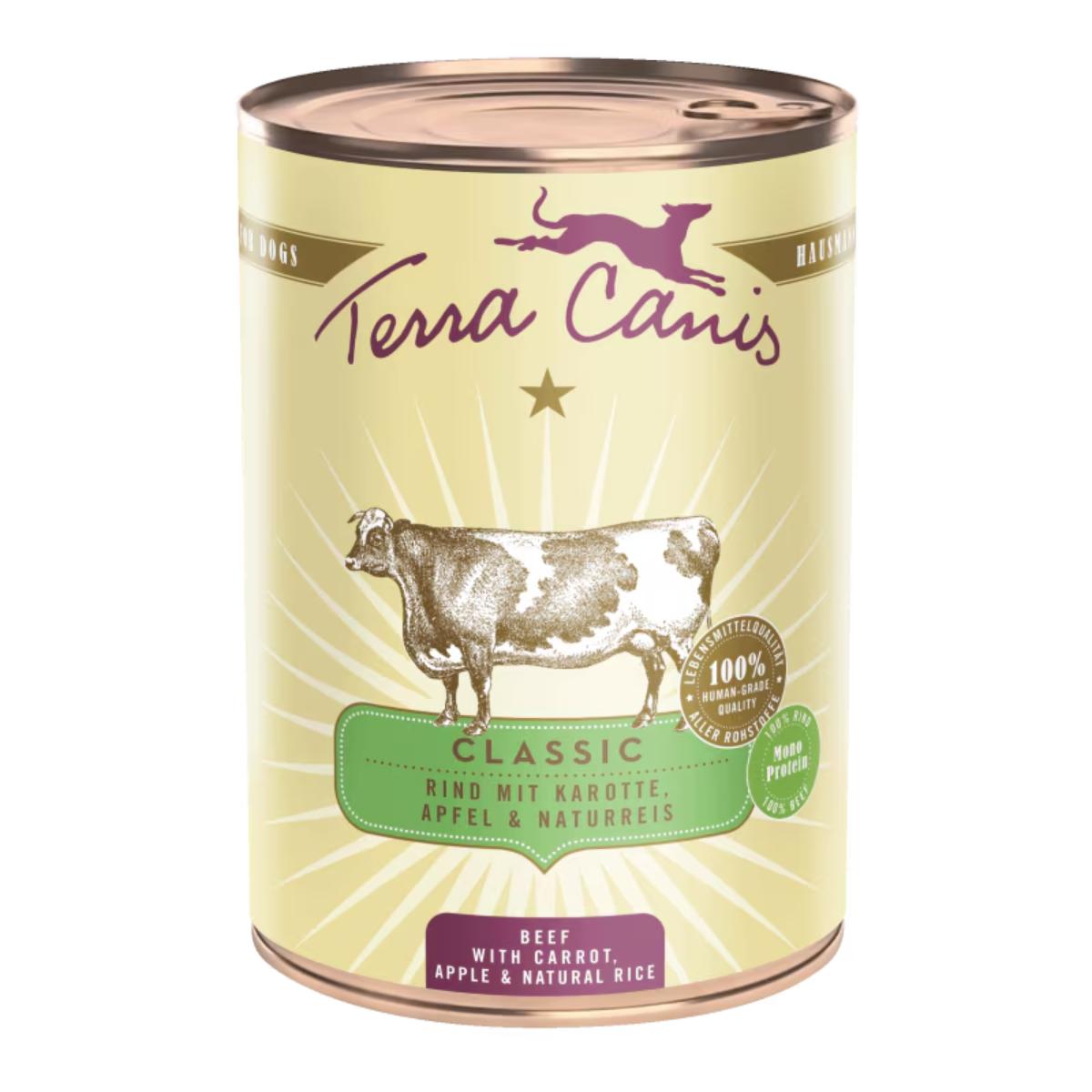  Terra Canis Classic Wet Dog Food Beef with Carrot, Apple & Rice – balanced premium recipe