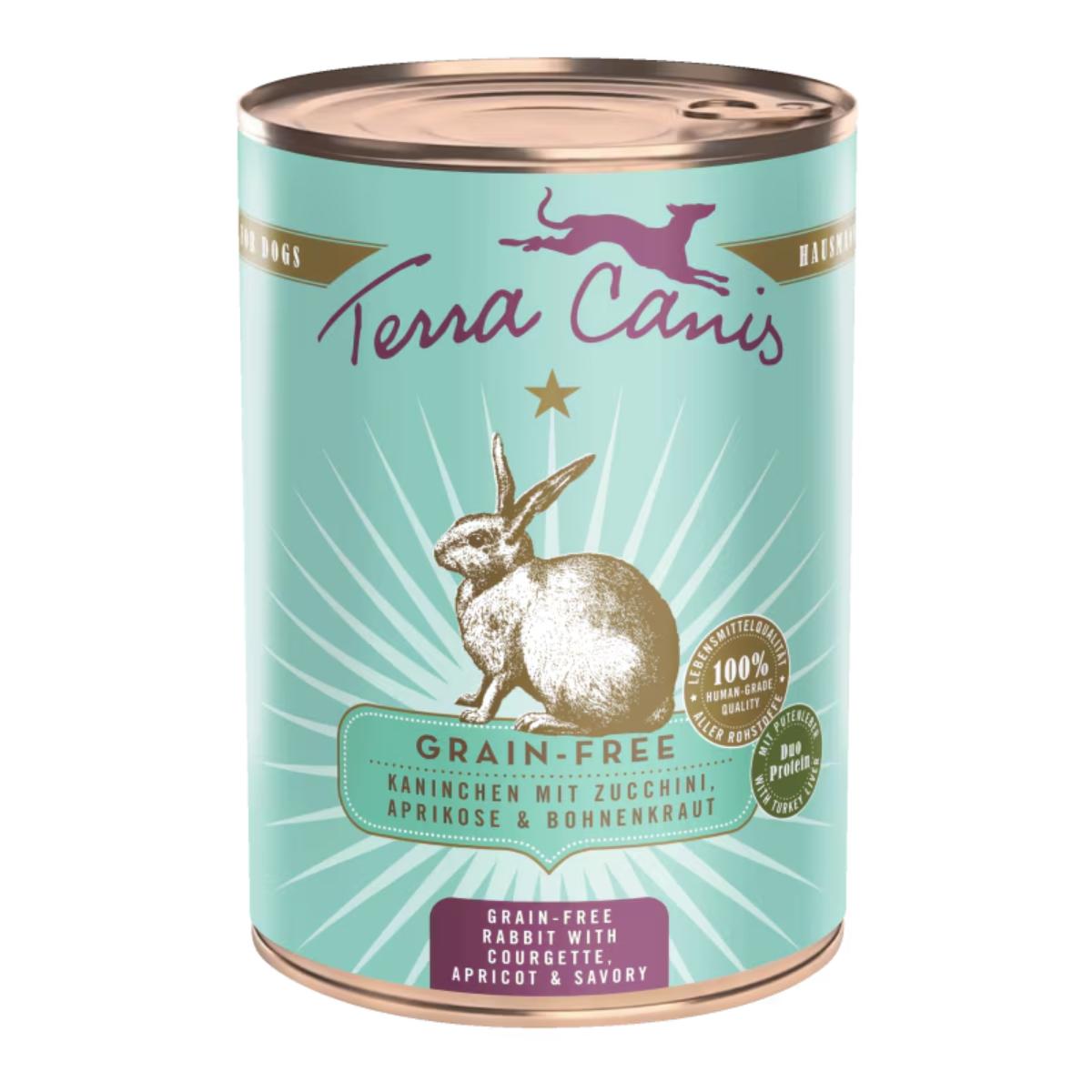 Terra Canis Grain‑Free Wet Dog Food Rabbit with Zucchini & Apricot – premium single protein recipe