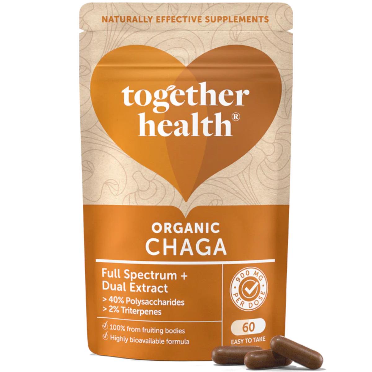 Together Health Chaga organic mushroom extract bottle 60 capsules