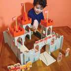 wooden castle toy playset