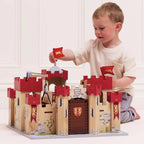 Wooden medieval castle toy