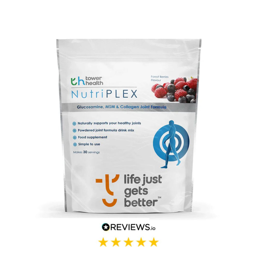 Nutriplex Collagen Rich Joint Supplement pack, 30 day supply, collagen and glucosamine capsules for joint support