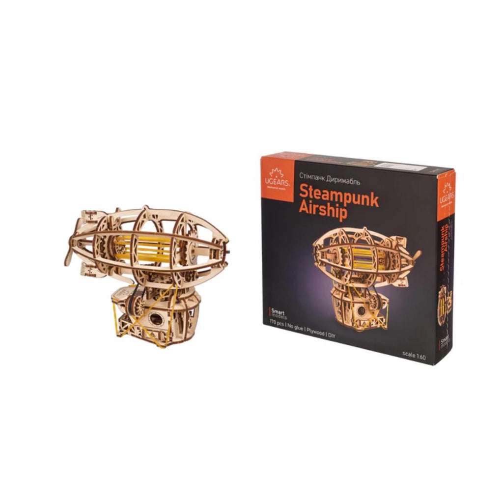 UGEARS Steampunk Airship 3D Wooden Mechanical Model Kit – 170 pcs