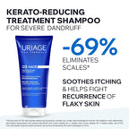 Uriage DS Hair Kerato-Reducing Treatment Shampoo 150ml for Dandruff and Sensitive Scalp
