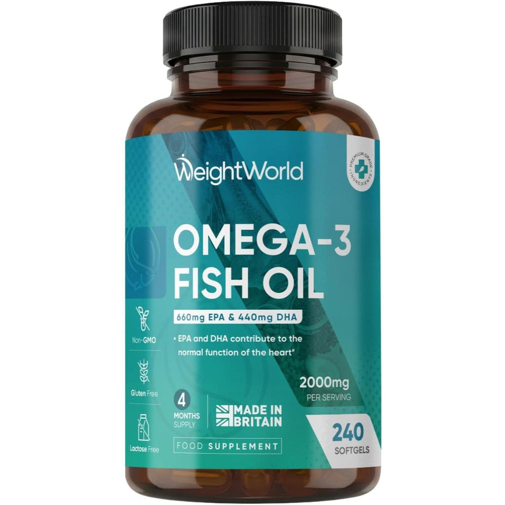 omega 3 fish oil 3000mg capsules high strength EPA DHA 240 softgels bottle