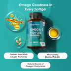 omega 3 fish oil 3000mg capsules high strength EPA DHA 240 softgels bottle