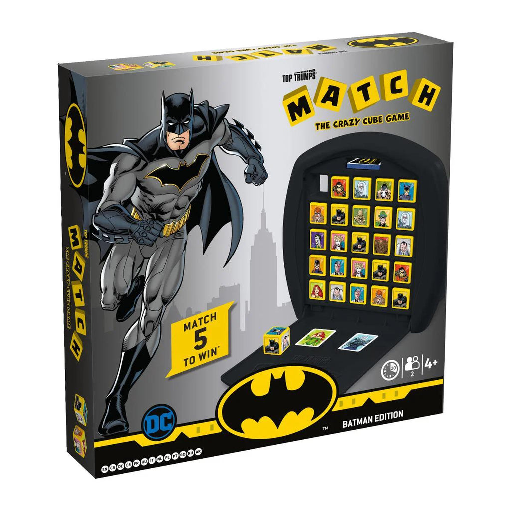 Batman Top Trumps Match board game box