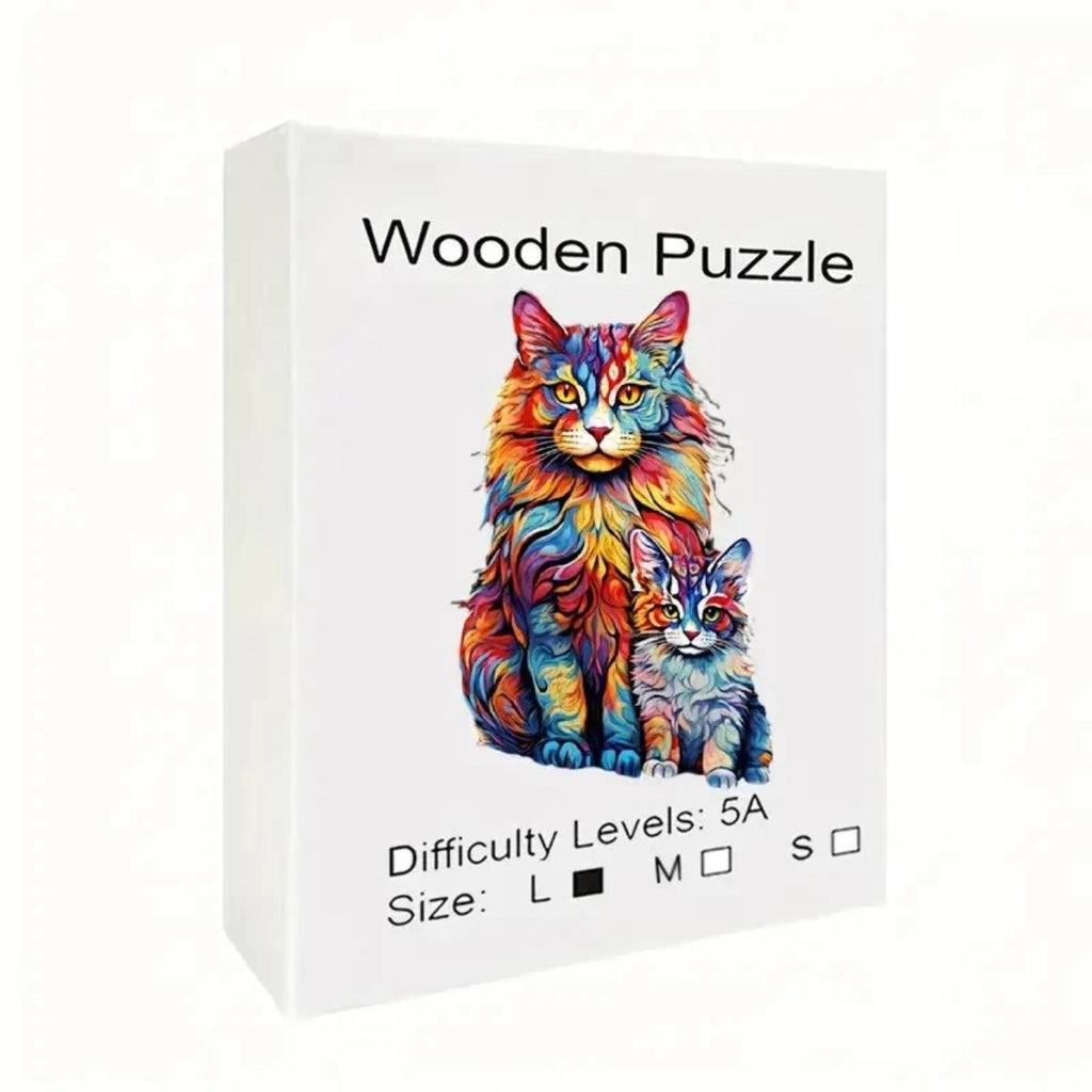 Wooden jigsaw puzzle shaped animal design 30 x 30 cm for adults and kids