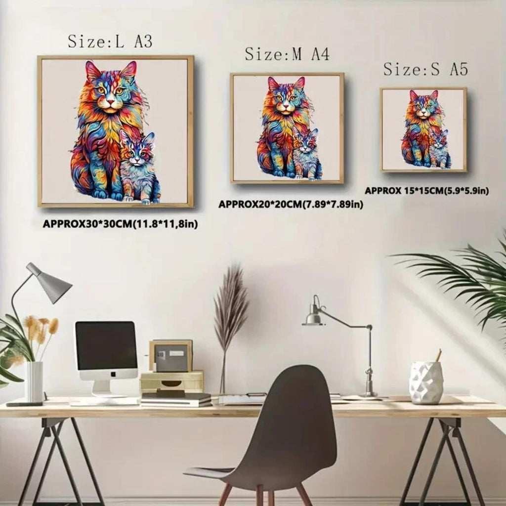 Wooden jigsaw puzzle shaped animal design 30 x 30 cm for adults and kids