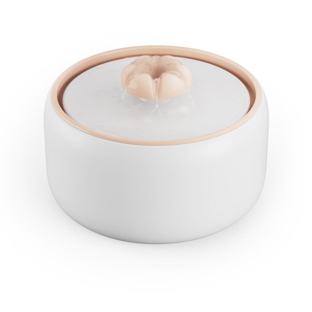 WOPET W03L ceramic pet water fountain with quiet pump and filtration for cats and dogs
