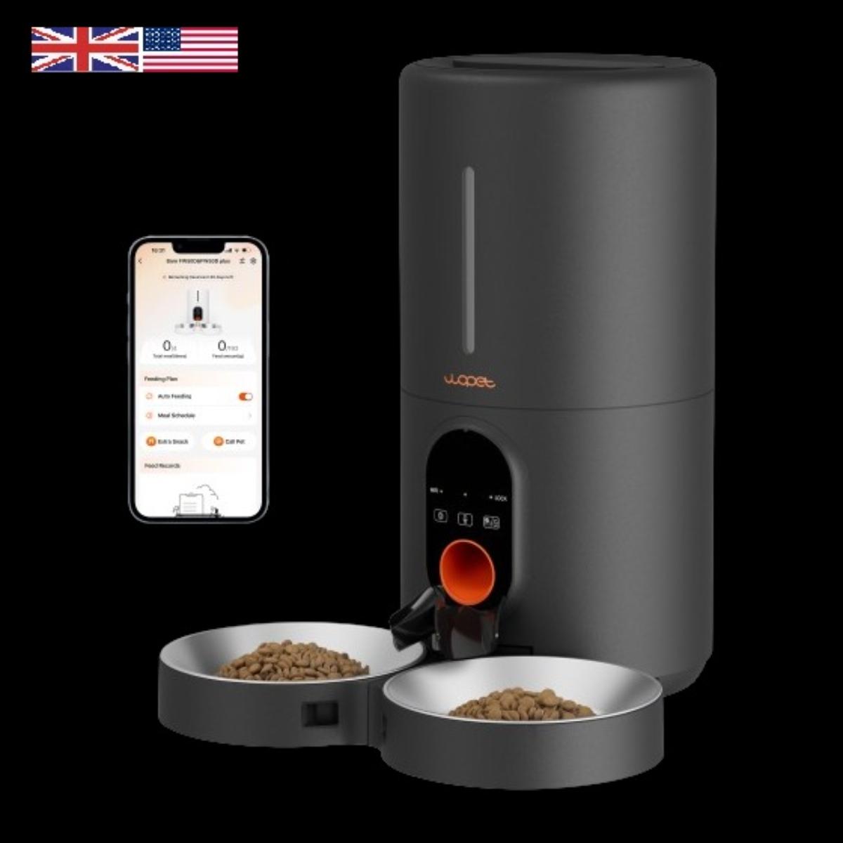 WOPET Patrol Smart Automatic Pet Feeder with WiFi – 6L Food Dispenser for Cats and Dogs, Voice Control 