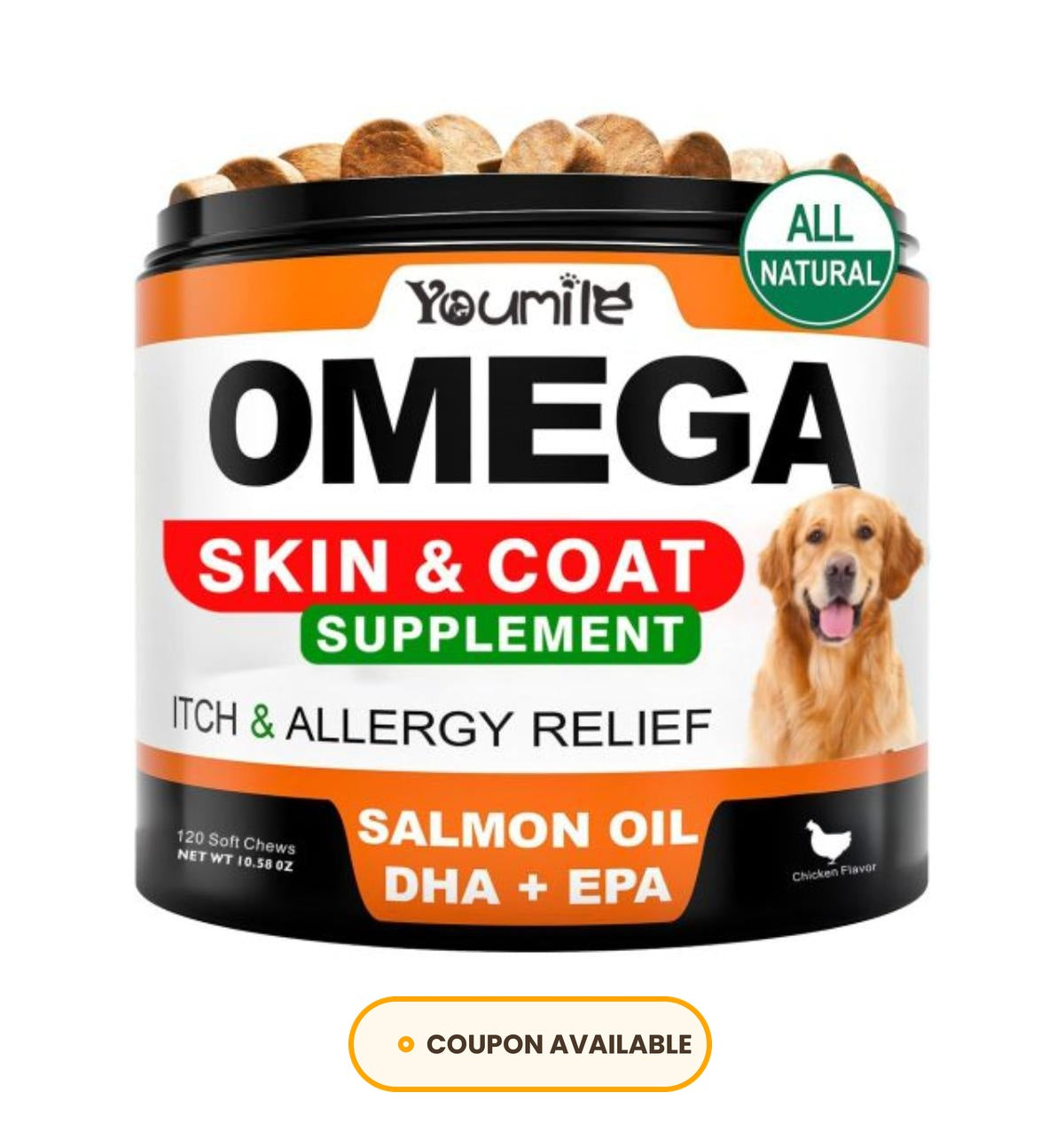 Youmile probiotic soft chews for dogs supporting digestive gut and immune health