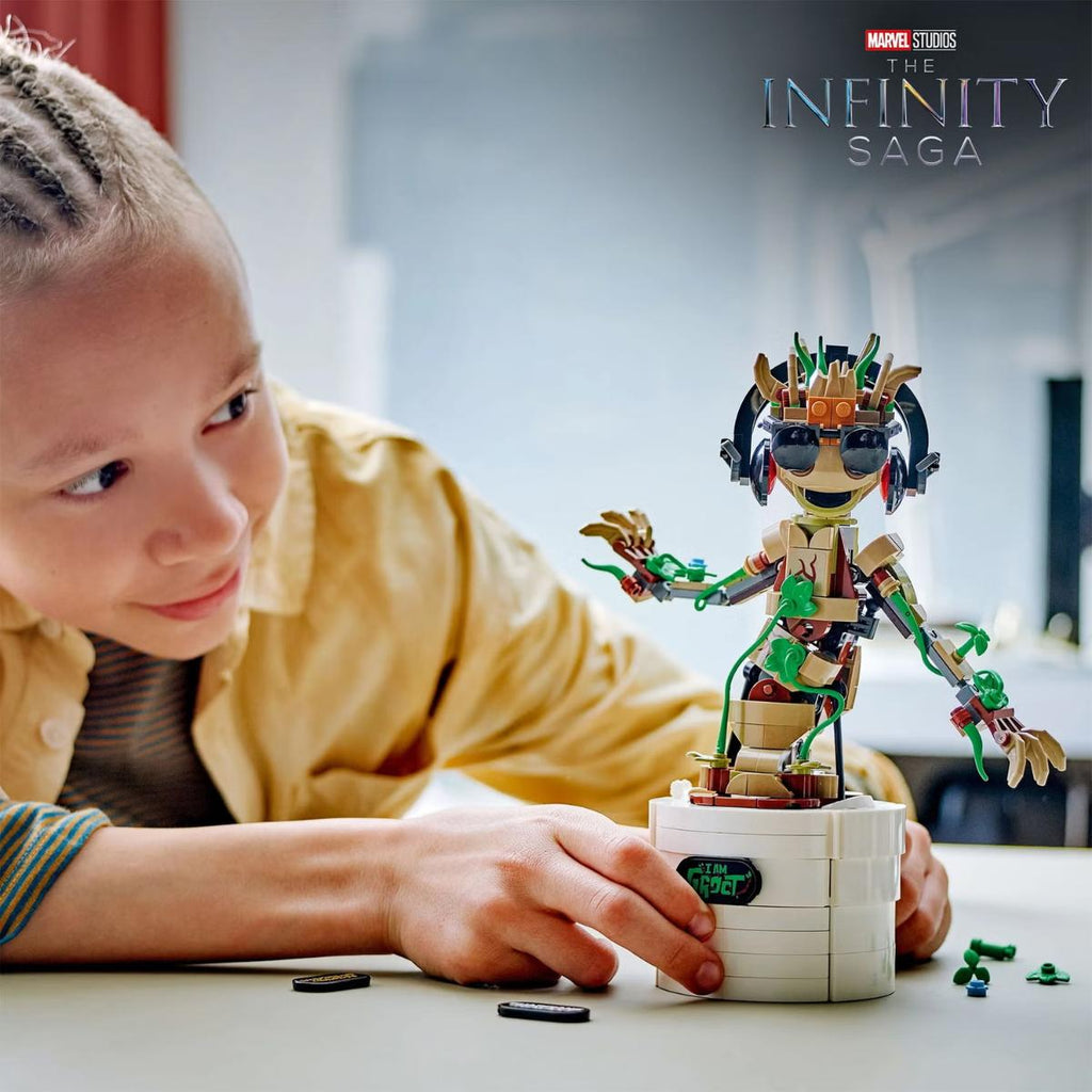 LEGO Marvel Dancing Groot Set 76297 – Buildable 459-Piece Groot with Dancing Function and Accessories