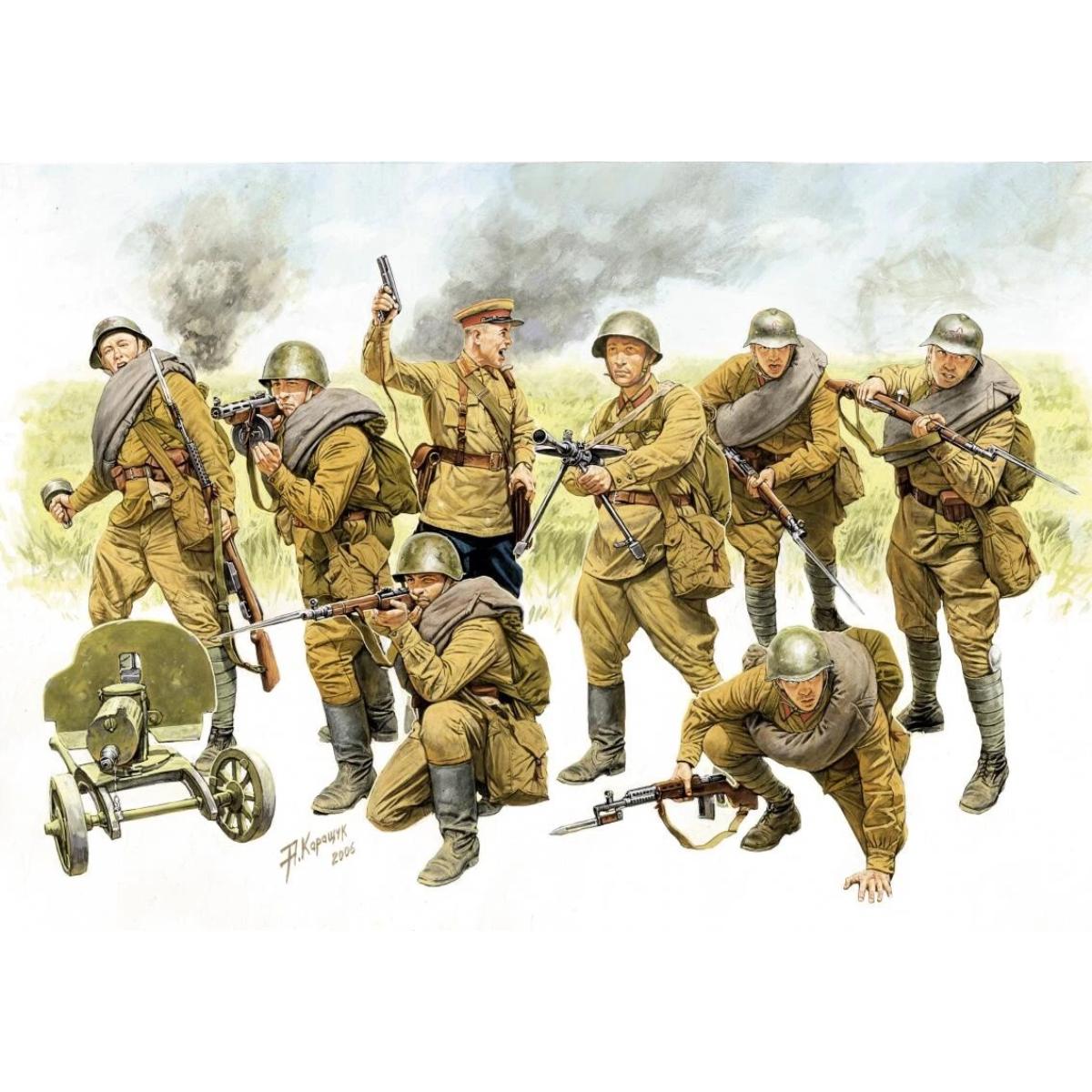 Zvezda 1:35 Soviet infantry winter 1942-43 red army ww2 figure model kit